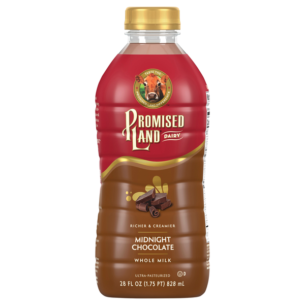 Milk, Soy & Lactose Free Promised Land Whole Milk, Midnight Chocolate hero