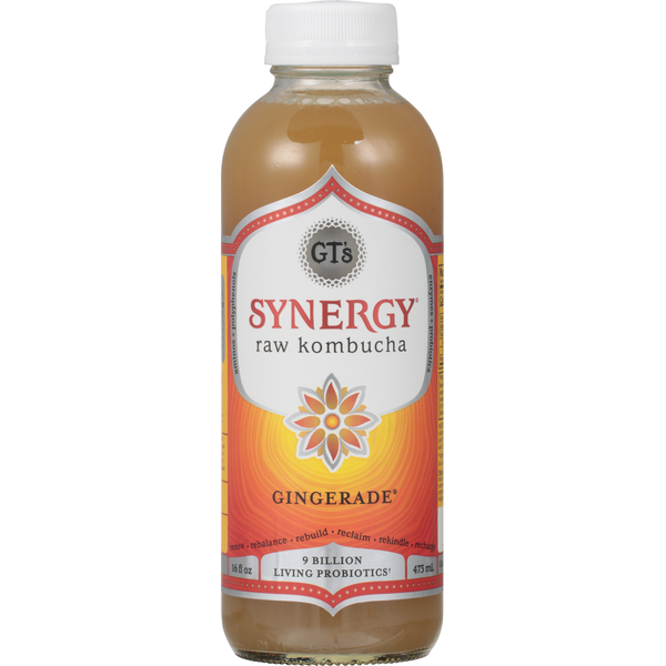 Energy & Sports Drinks GT's Living Foods Raw Kombucha, Gingerade hero