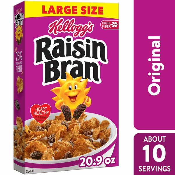 Raisin Bran Breakfast Cereal, Fiber Cereal, Family Breakfast, Original hero