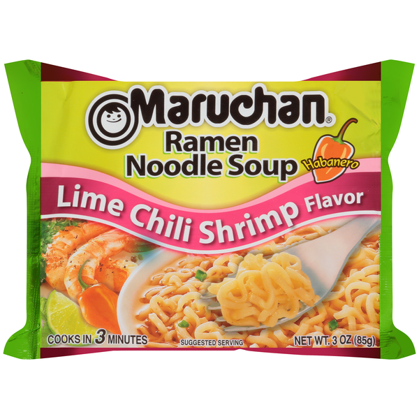 Instant Foods Maruchan Habanero Lime Chili Shrimp Flavor Ramen Noodle Soup hero