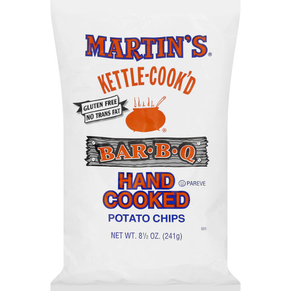 Chips & Pretzels Martins Potato Chips, Hand Cooked, Bar-B-Q hero