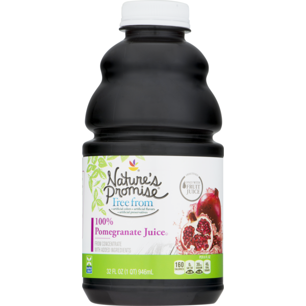 Juice & Nectars Nature's Promise Free From 100% Pomegranate Juice hero