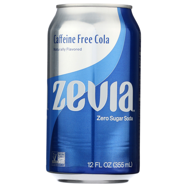 Zevia Zero Sugar Caffeine Free Cola Soda hero