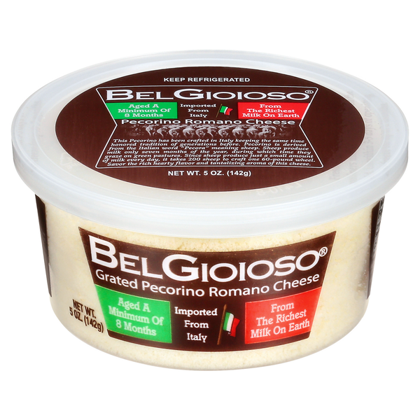 Packaged Cheese BelGioioso Pecorino Romano Cheese, Grated Cup hero