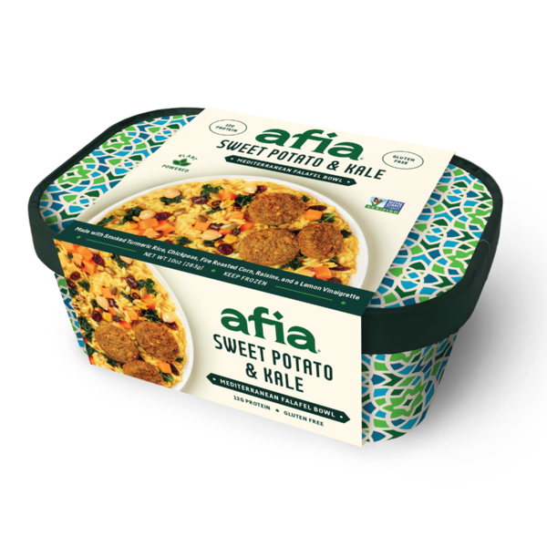 Frozen Meals Afia Sweet Potato & Kale Mediterranean Falafel Bowl hero