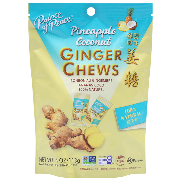 Prince of Peace Ginger Chews, Pineapple Coconut hero