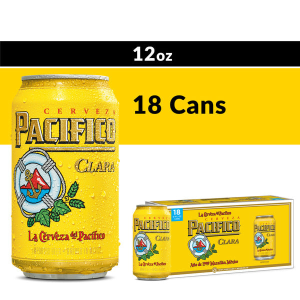 Pacifico Clara Mexican Lager Import Beer Cans hero