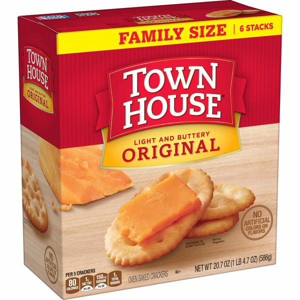 Crackers Town House Oven Baked Crackers, Lunch Snacks, Snack Crackers, Original hero