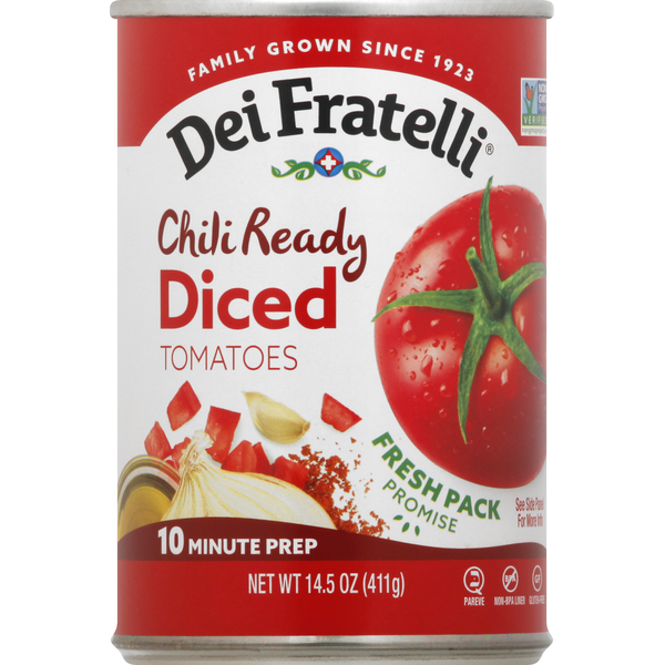 Canned & Jarred Vegetables Dei Fratelli Tomatoes, Chili Ready, Diced hero