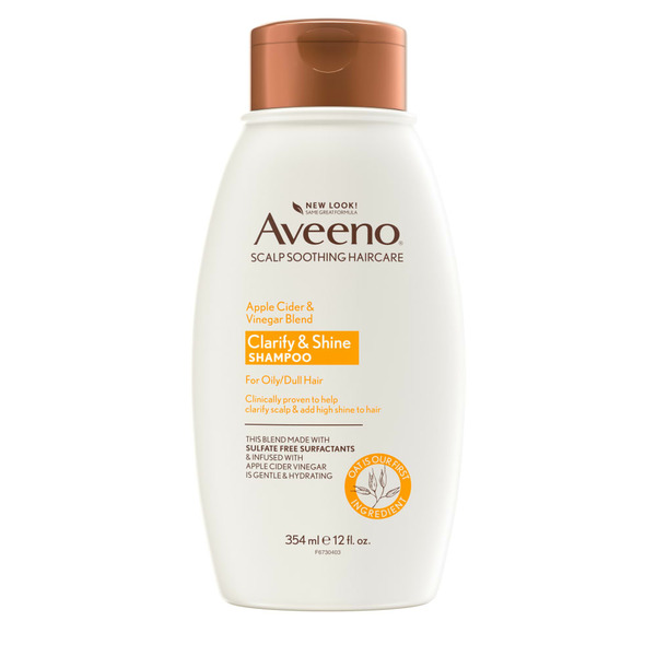 Hair Care Aveeno Apple Cider Vinegar Shampoo, Clarifying hero