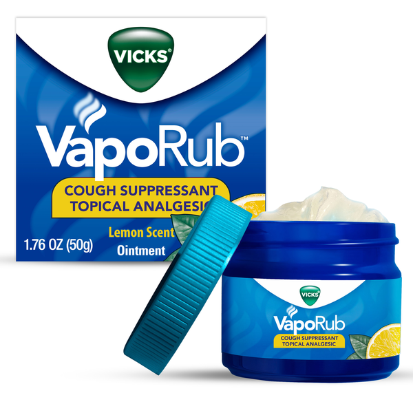 Cold, Flu & Allergy Vicks Lemon Scented Cough Suppressant Ointment hero