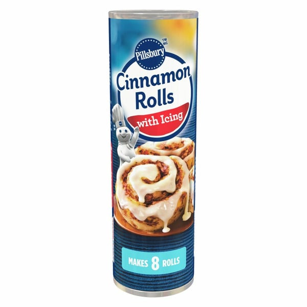 Refrigerated Pudding & Desserts Pillsbury Cinnamon Rolls with Icing, Ready to Bake hero