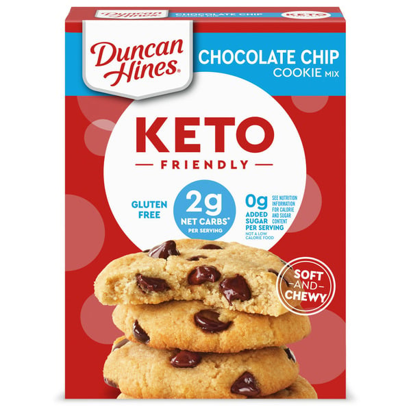 Doughs, Gelatins & Bake Mixes Duncan Hines Keto Friendly Chocolate Chip Cookie Mix, Baking Mix hero