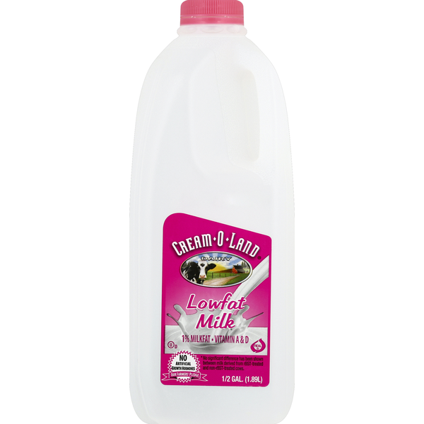 Milk Cream-O-Land Milk, Lowfat, 1% Milkfat hero