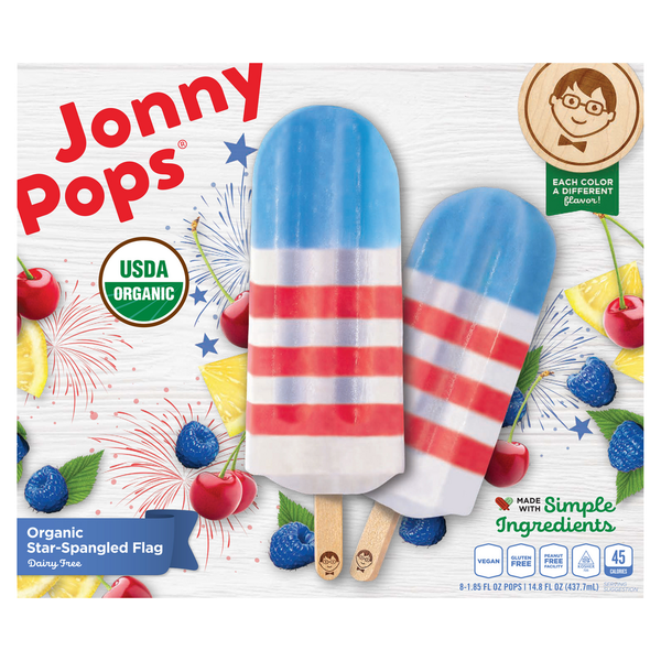 Ice Cream & Ice JonnyPops Pops, Organic, Star-Spangled Flag hero