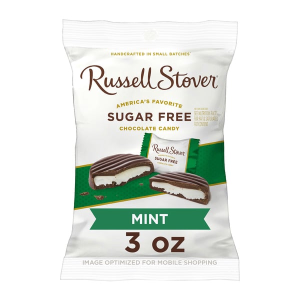 Candy, Chocolate & Gum Russell Stover Sugar Free Dark Chocolate Mint Patties Candy hero