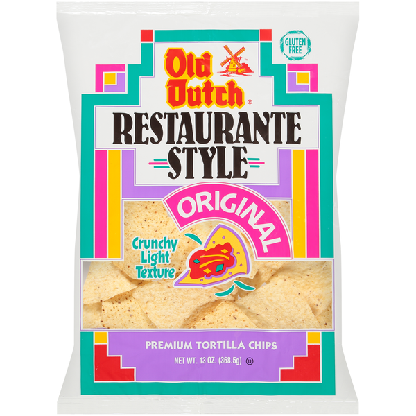 Chips & Pretzels Old Dutch Restaurante Style Original Premium Tortilla Chips hero