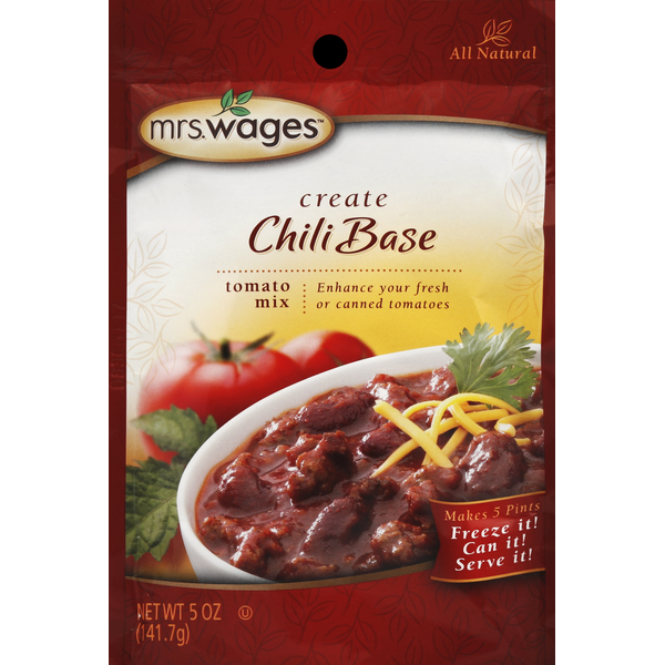 Spices & Seasonings Mrs. Wages Tomato Mix, Chili Base hero