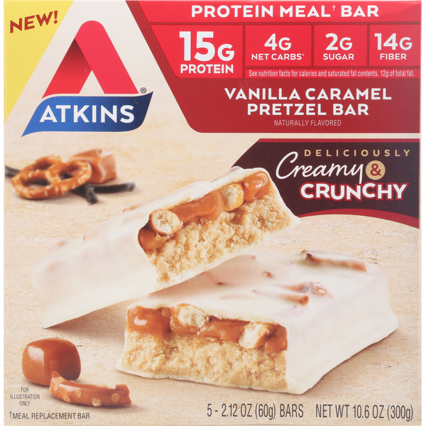 Energy & Granola Bars Atkins Pretzel Bar, Vanilla Caramel hero