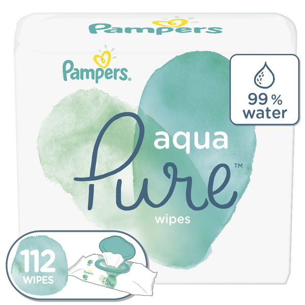 Diapers & Wipes Pampers Aqua Pure Sensitive Baby Wipes 2X Pop-Top hero