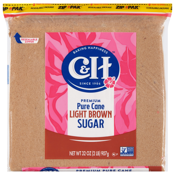 Baking Ingredients C&H Premium Pure Cane Light Brown Sugar hero