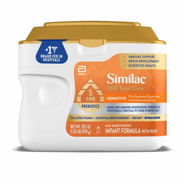 Baby Food & Formula Similac Infant Formula Powder, Has 5 HMO Prebiotics, 20.1-oz Tub hero