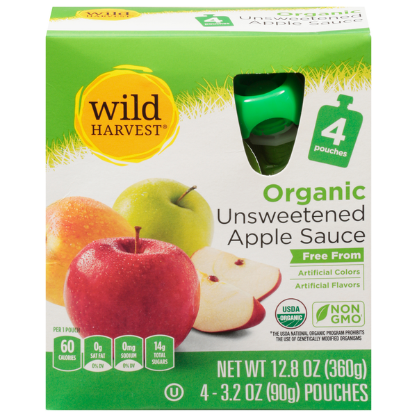 Canned Fruit & Applesauce Wild Harvest Apple Sauce, Organic, Unsweetened hero