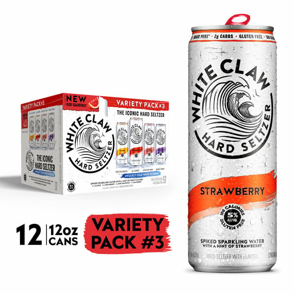 Hard/Spiked Cider, Soda & Seltzer White Claw Hard Seltzer Variety No. 3 hero