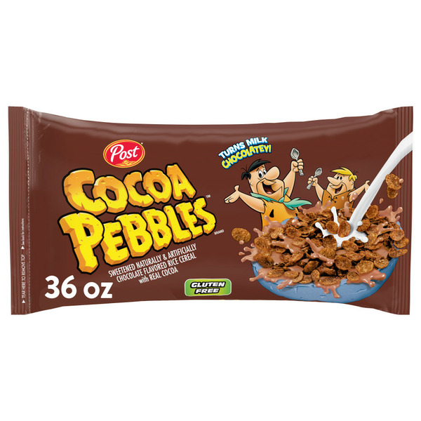 Cereal Post Cocoa Pebbles Cereal, Bagged Cereal hero