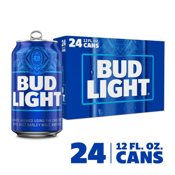 Beers & Coolers Bud Light Lager Beer Cans hero