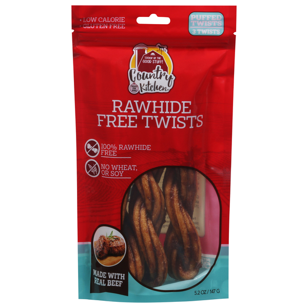 Dog Treats & Chews Country Kitchen Dog Treat, Rawhide Free Twists hero