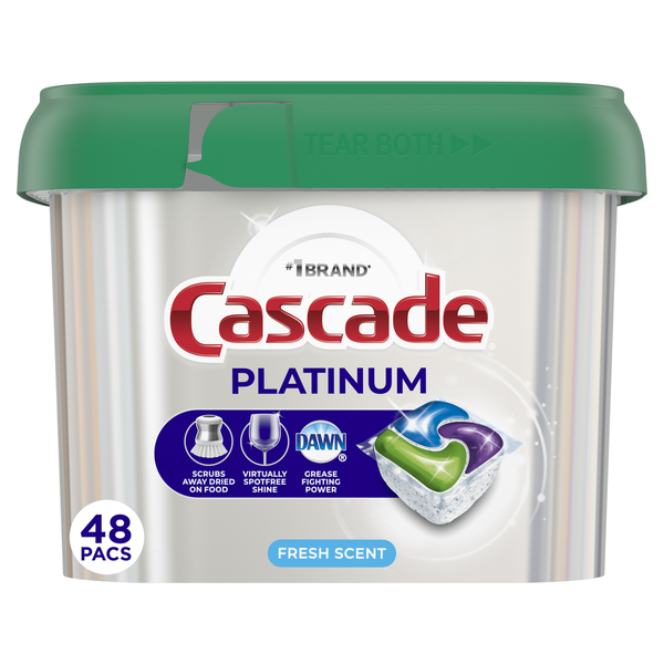 Dish Detergents Cascade Dishwasher Detergent Pods, Fresh hero