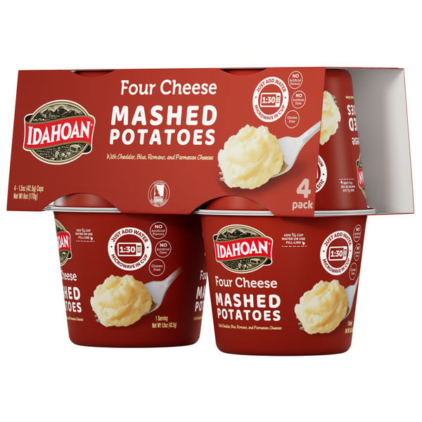 Instant Foods Idahoan® Four Cheese Mashed Potatoes Cups hero