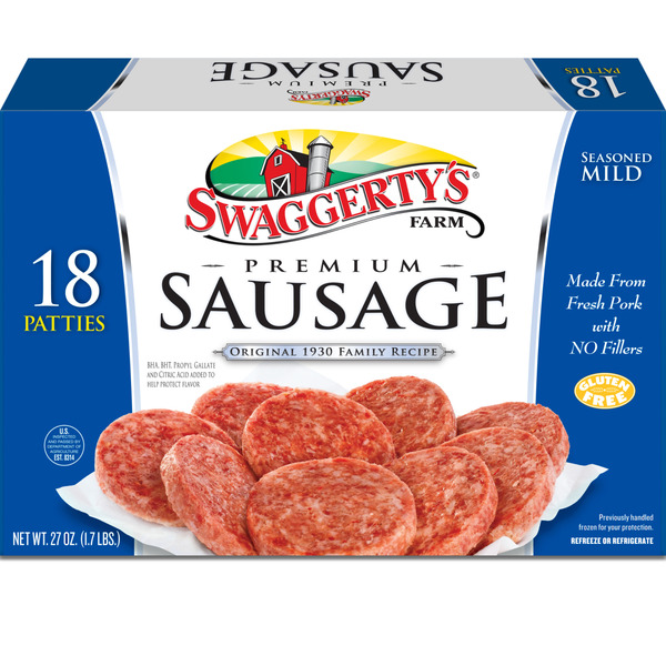 Hot Dogs, Bacon & Sausage Swaggerty's Farm Premium Breakfast Sausage Patties hero