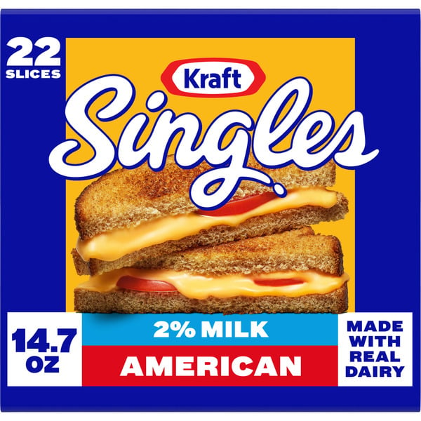 Packaged Cheese Kraft American Cheese Slices with 2% Milk hero