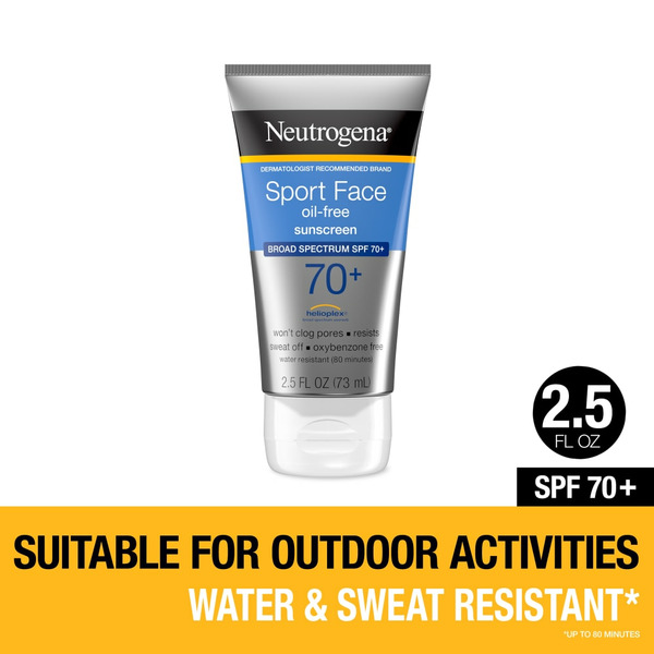 Facial Care Neutrogena Sport Face Oil-Free Lotion Sunscreen, SPF 70+ hero