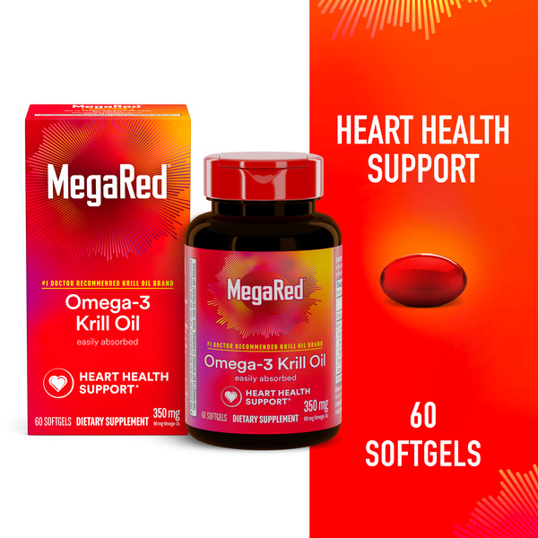 Vitamins & Supplements Schiff MegaRed Omega-3 Krill Oil 350mg Softgels, EPA & DHA Omega-3 Fatty Acids hero