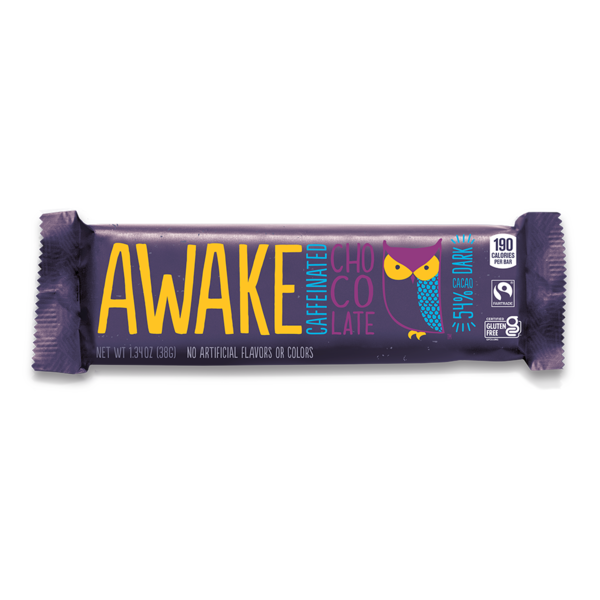 Candy & Chocolate AWAKE Chocolate Caffeinated Dark Chocolate Bar hero