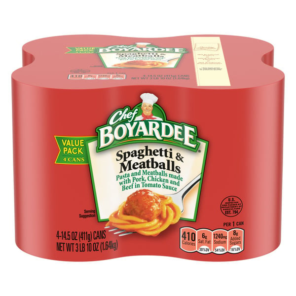 Canned Meals & Beans Chef Boyardee Spaghetti and Meatballs hero