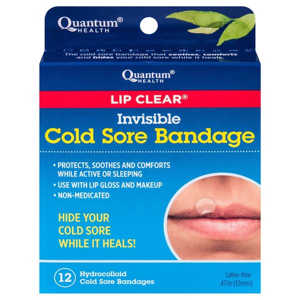 Cold, Flu & Allergy Quantum Health Cold Sore Bandages, Invisible, Hydrocolloid hero