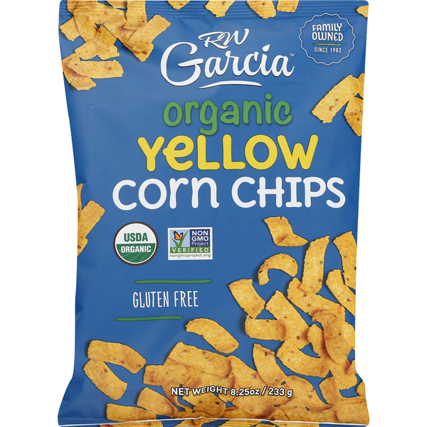 Chips & Pretzels RW Garcia Corn Chips, Organic, Yellow hero