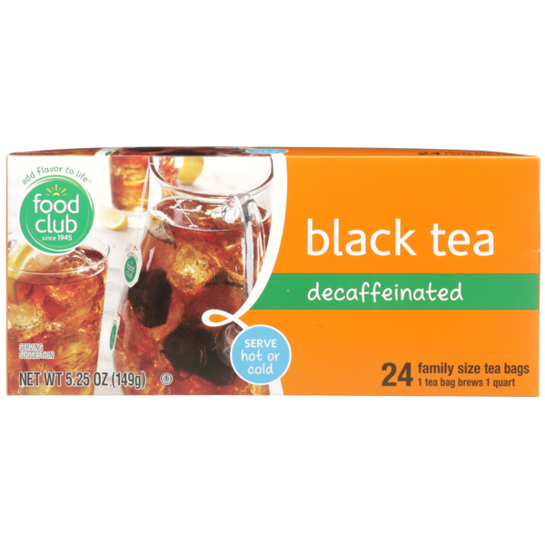 Tea Food Club Black Decaffeinated Tea Bags hero