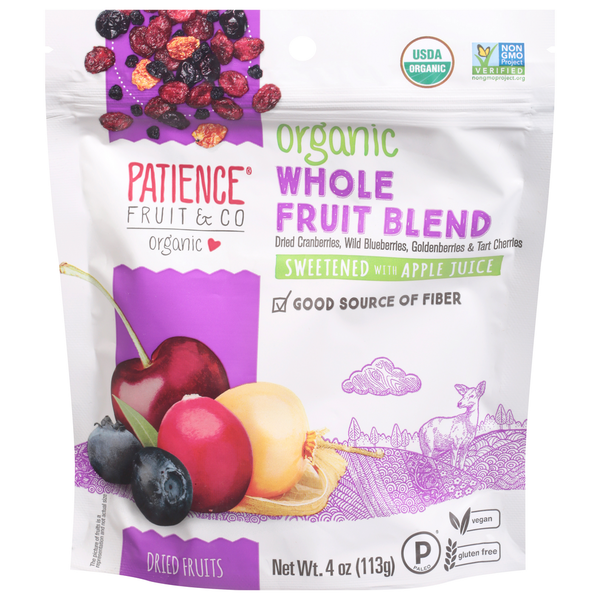 Nuts, Seeds & Dried Fruit Patience Fruit & Co Dried Fruits, Organic, Whole Fruit Blend hero