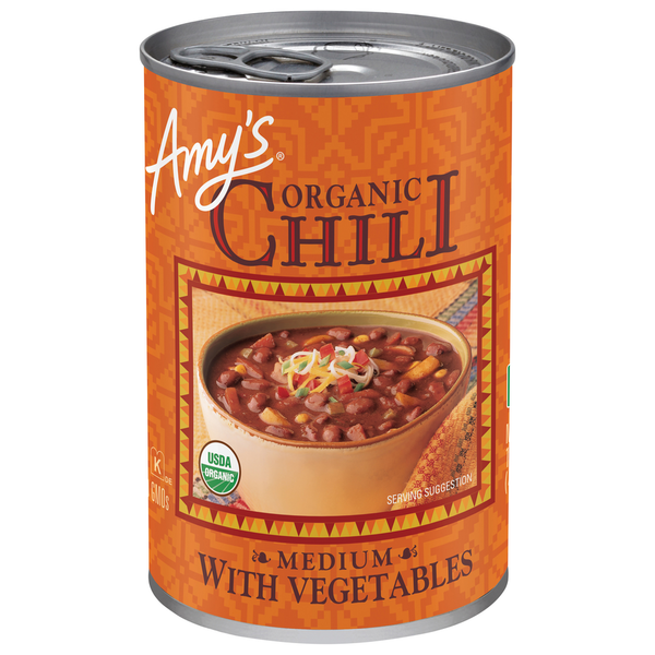 Canned Meals & Beans Amy's Kitchen Medium Chili with Vegetables hero