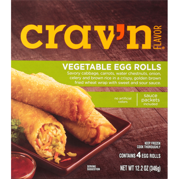 Prepared Meals Crav'n Flavor Egg Rolls, Vegetable hero