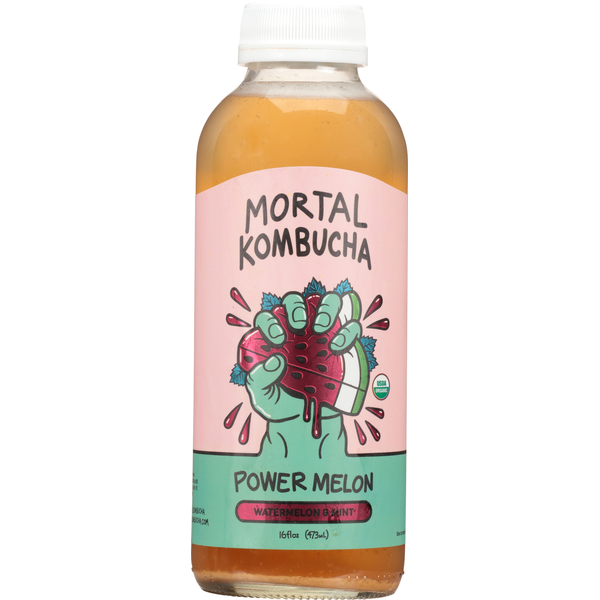 Refrigerated Mortal Kombucha Kombucha, Power Melon hero