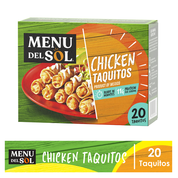 Frozen Meals Menu Del Sol Chicken Taquitos hero