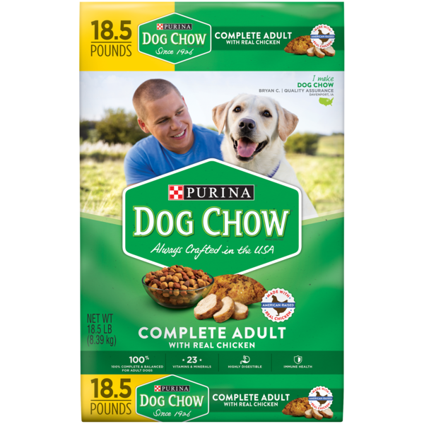 Water, Seltzer, Sparkling Water Purina Dog Chow Dry Dog Food, Complete Adult With Real Chicken hero