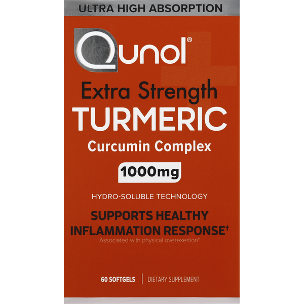 Vitamins & Supplements Qunol Turmeric, Curcumin Complex, Extra Strength, 1000 mg, Softgels hero