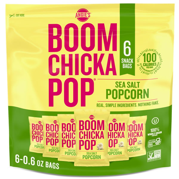 Popcorn & Jerky Angie's BOOMCHICKAPOP Sea Salt Popcorn hero